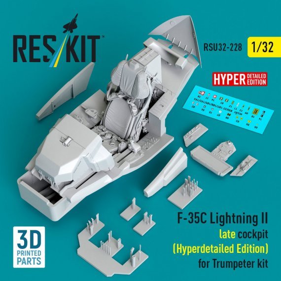 RESKIT F-35C Lightning II Sp�tes Cockpit 1/32 Trumpeter