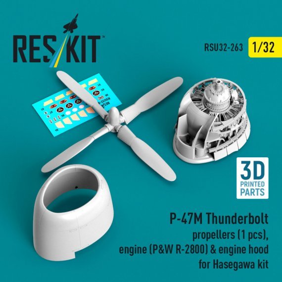 Reskit 1/32 Motor P-47M Propeller Motorhaube