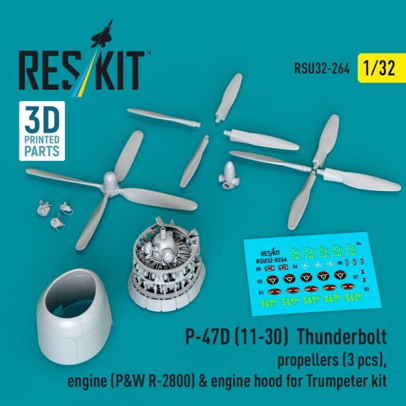 ResKit 1/32 P-47D Thunderbolt Propeller Motor Haube