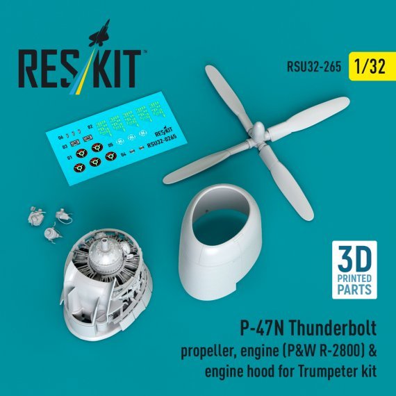 ResKit 1/32 P-47N Thunderbolt Propeller Motor Haube