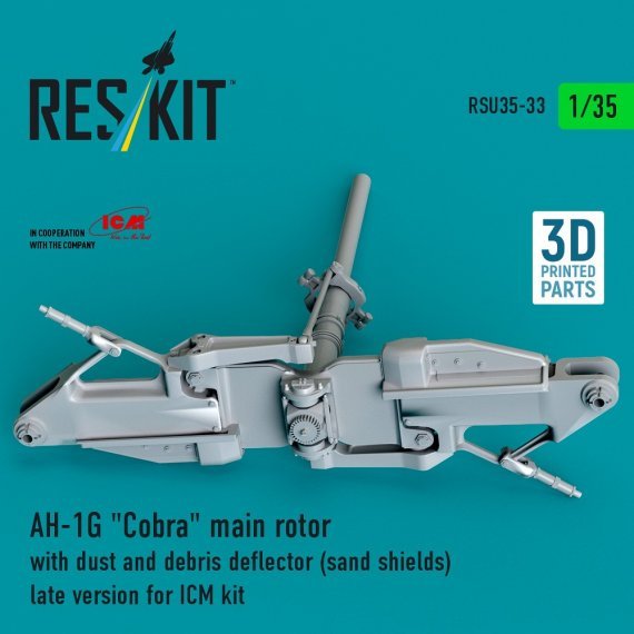 1/35 AH-1G Cobra main rotor with dust & debris deflector