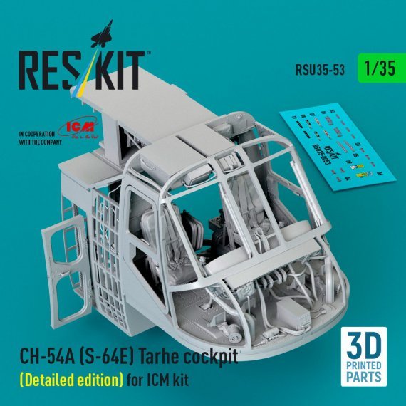 1/35 CH-54A S-64E Tarhe cockpit Detailed for ICM