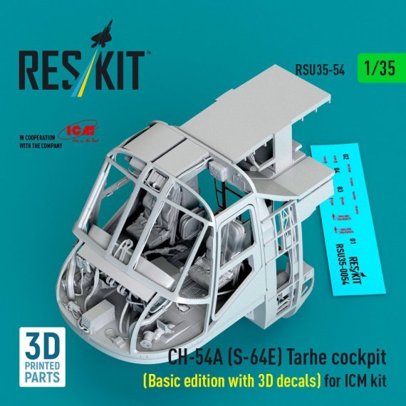 1/35 CH-54A S-64E Tarhe cockpit Basic for ICM