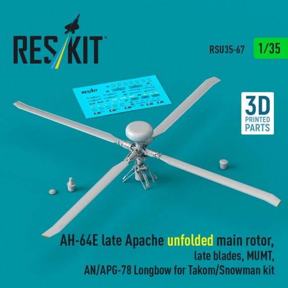 Reskit 1/35 AH-64E Apache Rotor Principal D�ploy� Set 1