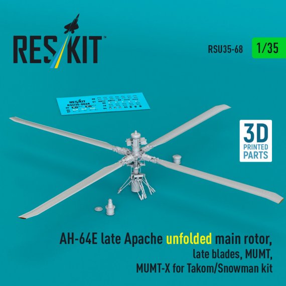 RESKIT 1/35 AH-64E Apache Rotor Principal D�pli� Set 2