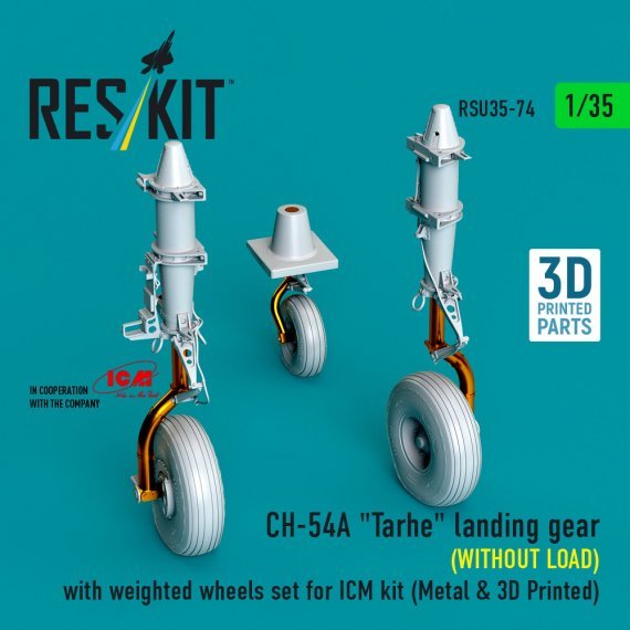 1/35 CH-54A Tarhe landing gear with o LOAD & wheels