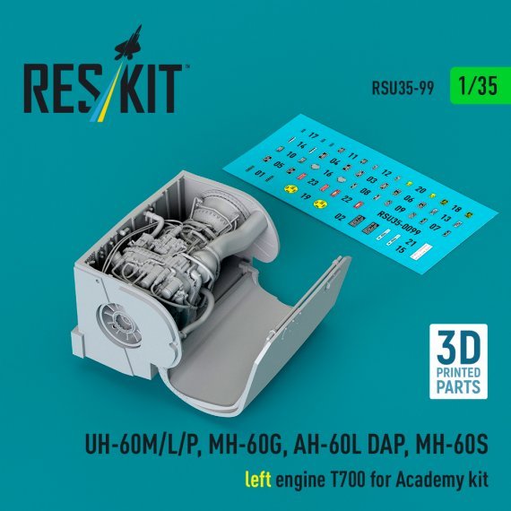 1/35 UH-60M/L/P,MH-60G/S,AH-60 left engine T700