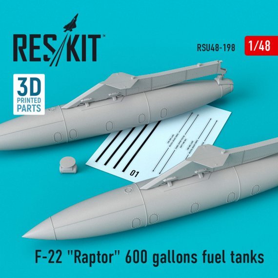 1/48 F-22 Raptor 600 gallons fuel tanks
