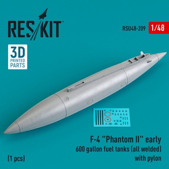 1/48 F-4 Phantom II early 600 gallon fuel tanks