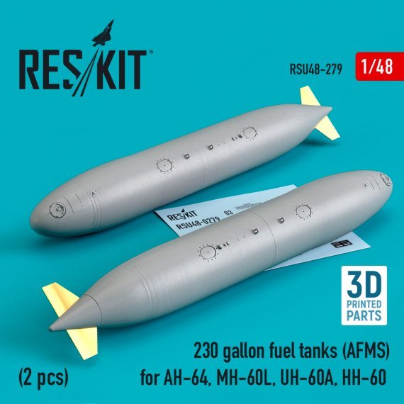 1/48 230 gallon fuel tanks for AH-64, MH-60L, UH-60