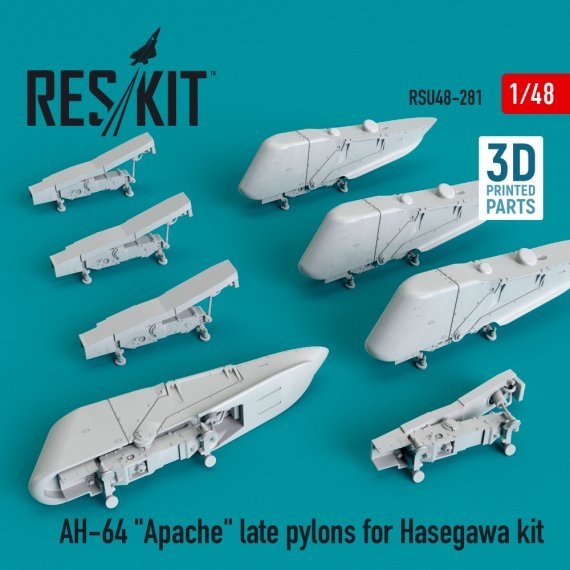 1/48 AH-64 Apache late pylons 3D-Print