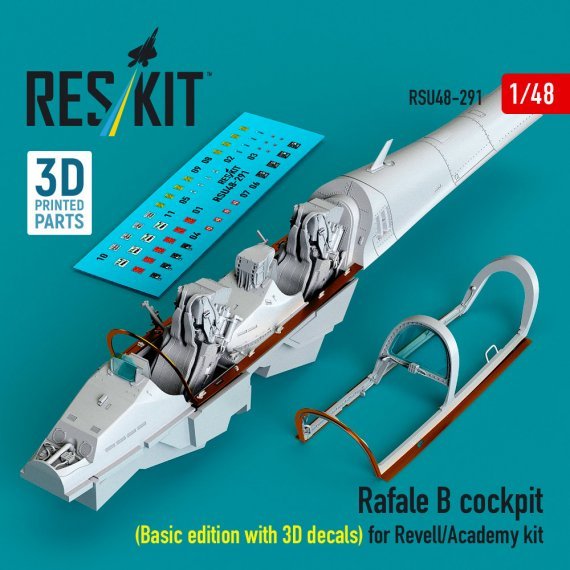 1/48 Rafale B cockpit Basic ed.with 3D for Revell/Academy