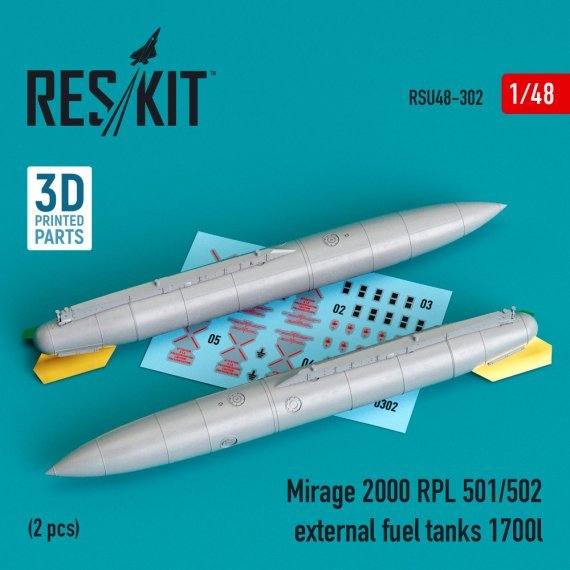 1/48 Mirage 2000 RPL 501/502 external fuel tanks 1700l