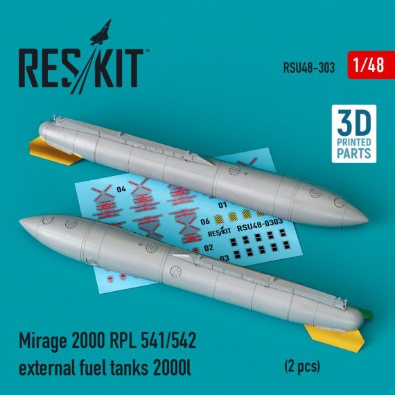 1/48 Mirage 2000 RPL 501/502 external fuel tanks 2000l