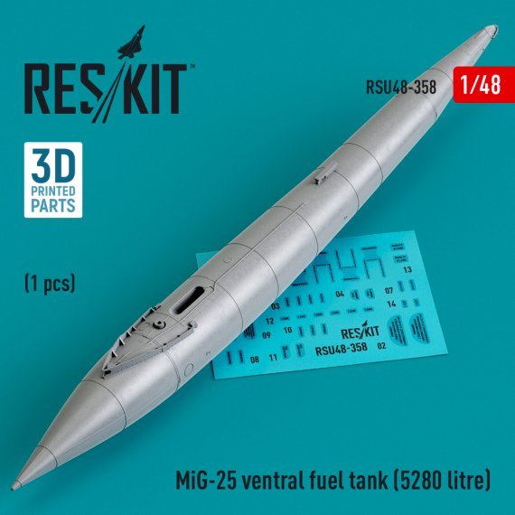 1/48 MiG-25 ventral fuel tank 5280 litre 1 pc.