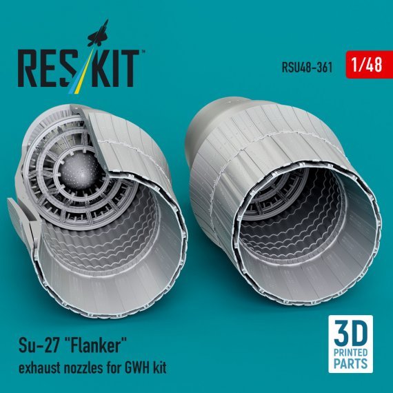 1/48 Su-27 Flanker exhaust nozzles for GWH