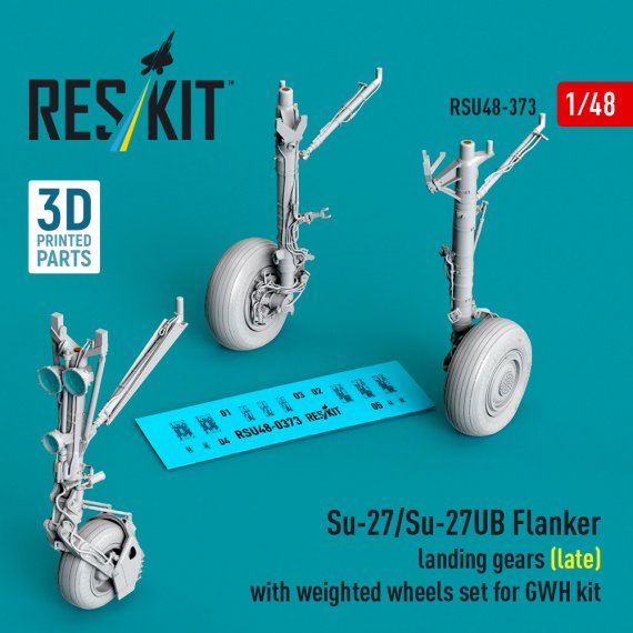 Reskit 1/48 Train Atterrissage Su-27/27UB Tardif Roues Lest�es