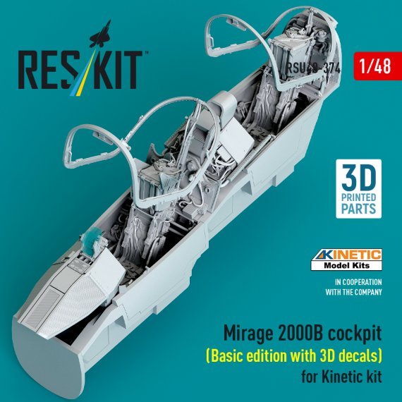 1/48 Mirage 2000B cockpit Basic edition for Kinetic