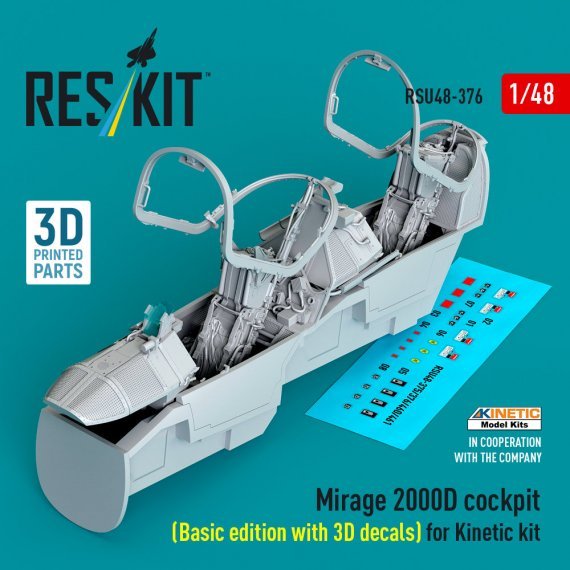 1/48 Mirage 2000D cockpit Basic edition for Kinetic