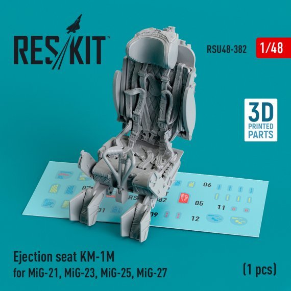 1/48 Ejection seat KM-1M for MiG-21/23/25/27 1 pc.
