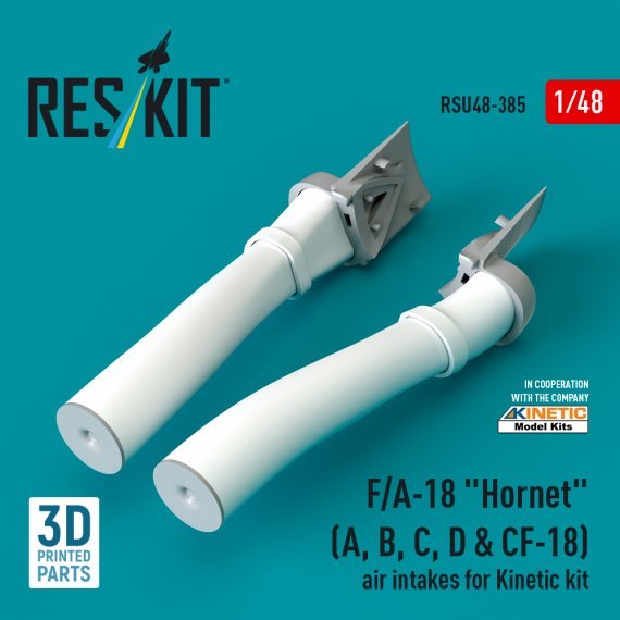1/48 F/A-18 Hornet seamless air intakes for Kinetic