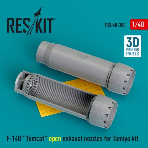 1/48 F-14D Tomcat open exhaust nozzles for Tamiya