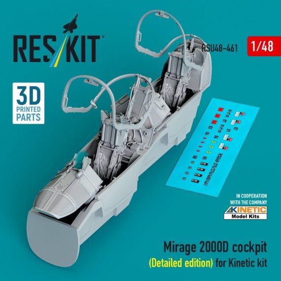 1/48 Mirage 2000D cockpit Detailed edition for Kinetic