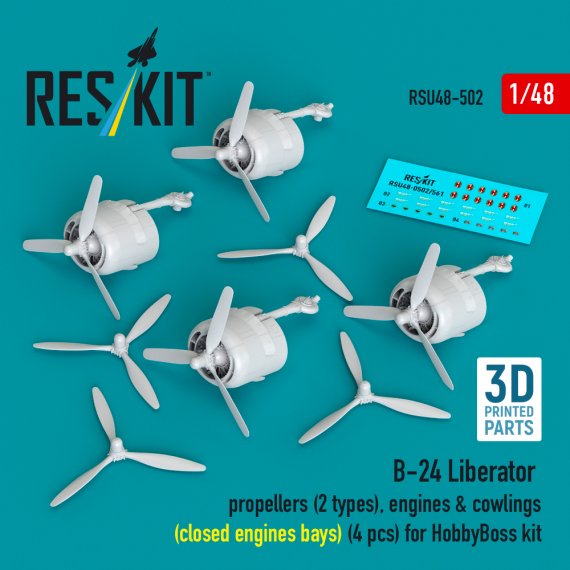 Reskit 1/48 B-24 Liberator H�lices Moteurs Capots