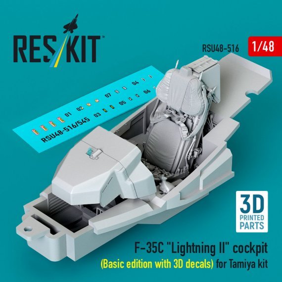 1/48 F-35C Lightning II cockpit Basic ed. with 3D