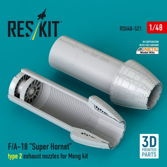 1/48 F/A-18 Super Hornet exhaust nozzles for Meng II.