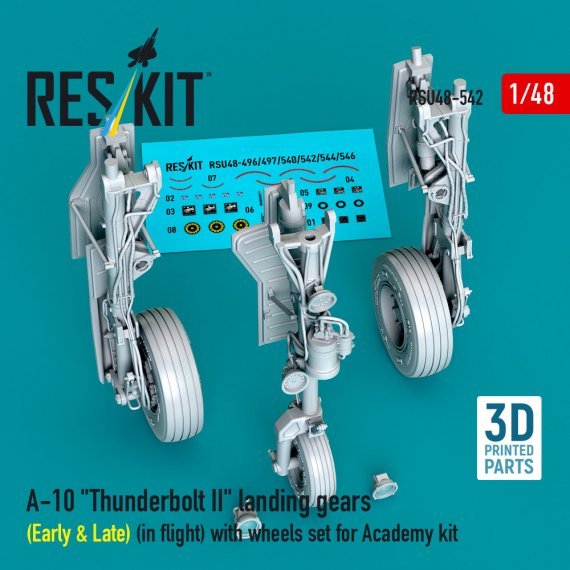 1/48 A-10 landing gears early & late for Academy