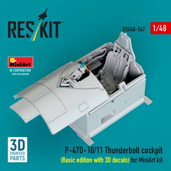 RESKIT 1/48 Cockpit P-47D-10/11 Thunderbolt pour Miniart