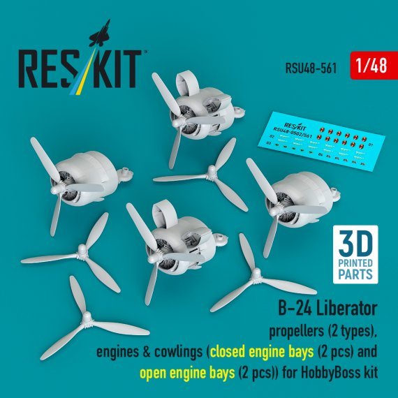 ResKit 1/48 B-24 Liberator H�lices Moteurs Capots