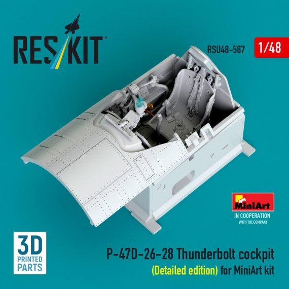 Reskit 1/48 Cockpit-Detail P-47D-26-28 Thunderbolt Miniart