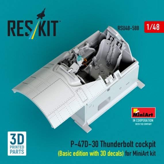 Reskit 1/48 Cockpit P-47D-30 Thunderbolt pour Miniart