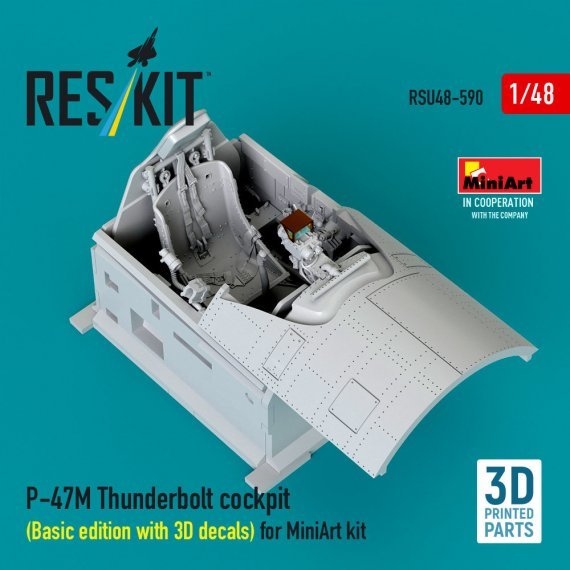 Reskit 1/48 P-47M Thunderbolt Cockpit Basic for Miniart