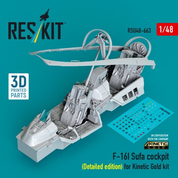 ResKit 1/48 Cockpit F-16I Sufa Detailliert Kinetic