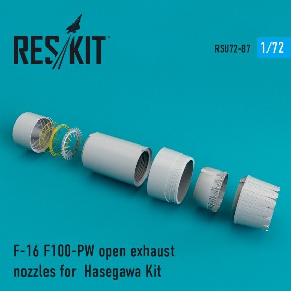 1/72 F-16 F100-PW open exhaust nozzles