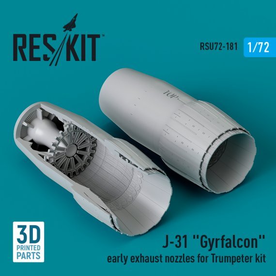 1/72 J-31 Gyrfalcon early exhaust nozzles TRUM
