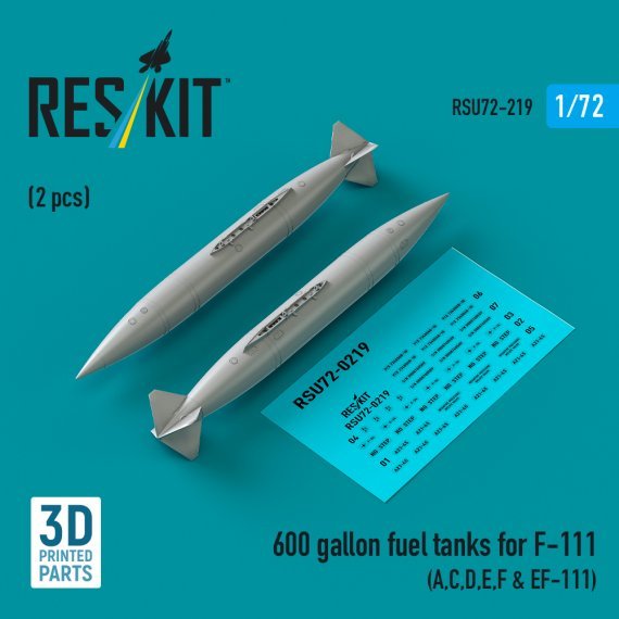 1/72 600 gallon fuel tanks for F-111
