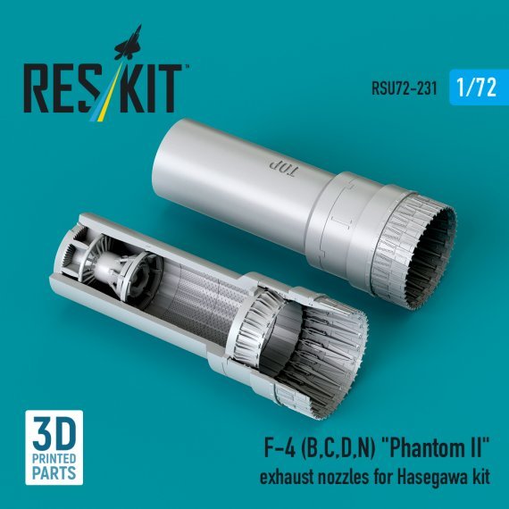 1/72 F-4 B, C, D, N Phantom II exhaust nozzles for Hasegawa