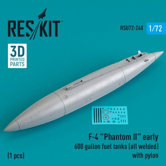 1/72 F-4 Phantom II early 600 gallon fuel tanks