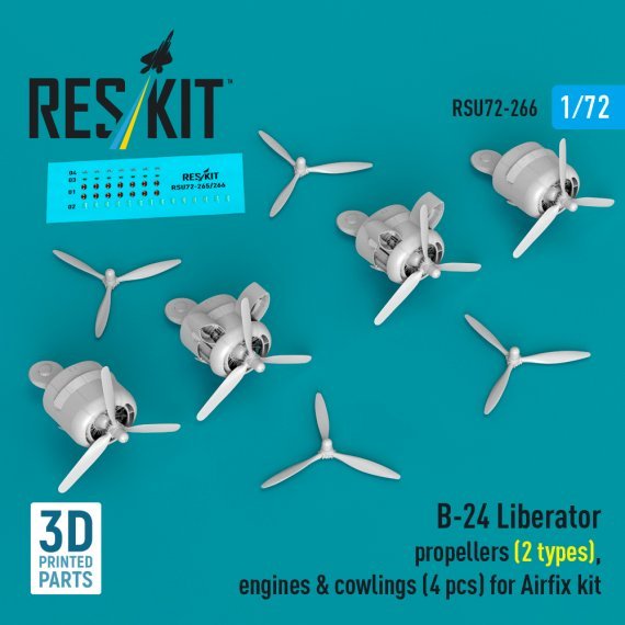 Reskit 1/72 B-24 Liberator H�lices Moteurs Capots