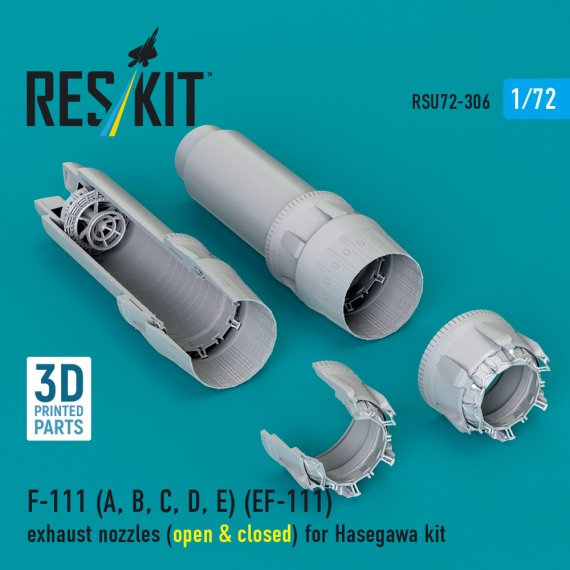 Reskit 1/72 F-111 Tuy�res r�sine ouvertes ferm�es Hasegawa