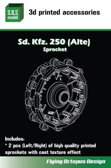 1/35 Sd.Kfz.250 Alte Sprocket, 2 pcs. TAK/for Dragon