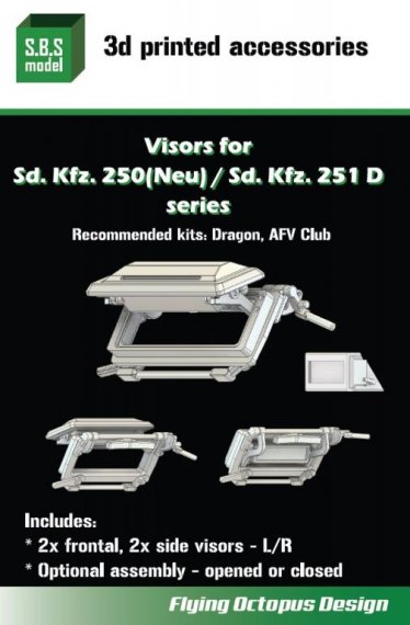 1/35 Visors for Sd. Kfz.250 Neu / Sd. Kfz.251 D