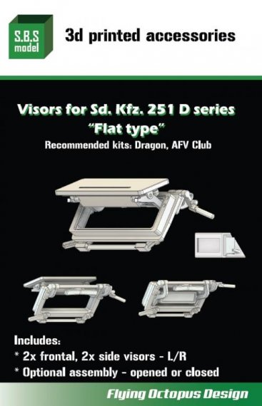 1/35 Visors for Sd. Kfz.251 D Flat type