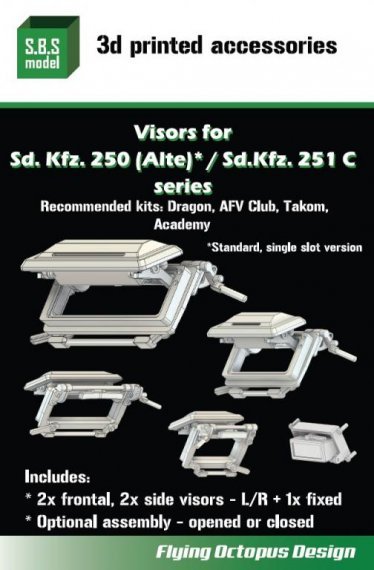 1/35 Visors for Sd. Kfz.250 Alte / Sd. Kfz.251 C