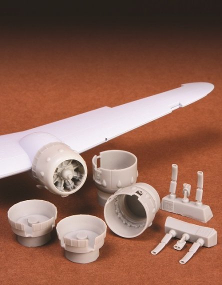 1/72 Bristol Blenheim Mk.I/Mk.IV engine cowling + exhaust set