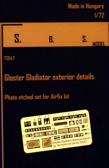 1/72 Gloster Gladiator exterior PE set